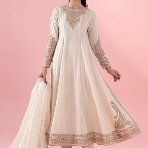 3 Piece Embroidered Dobby Suit | DW-EA25-122