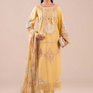3 Piece Embroidered Dobby Suit | DW-EA25-52
