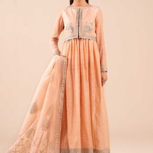 3 Piece Embroidered Paper Cotton Suit | DW-EA25-58